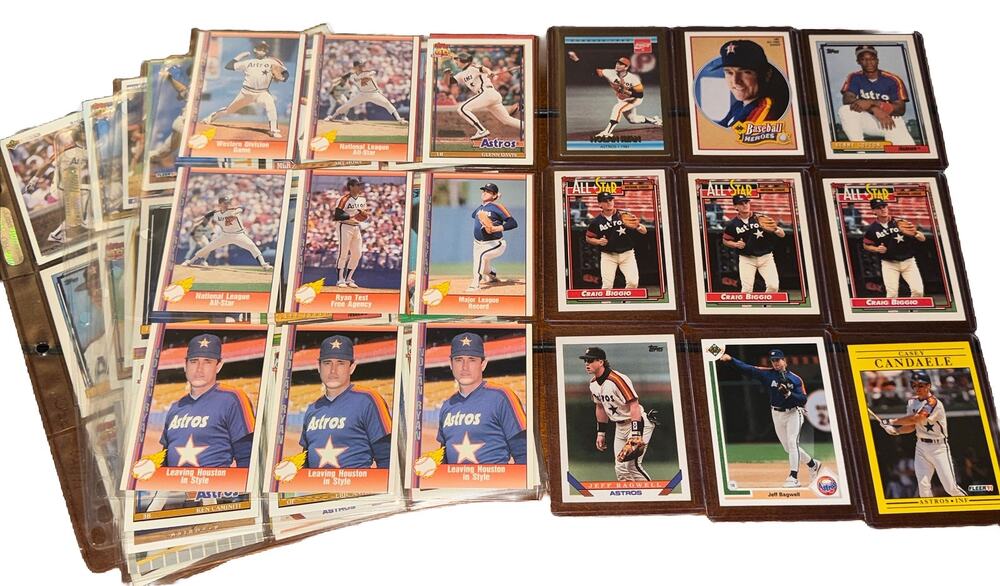 Lot Baseball Cards Houston Astros Nolan Ryan Craig Biggio Jeff Bagwell Lofton